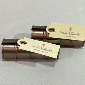 Hearth & Hand Magnolia Stainless Steel Napkin Rings Copper Tone 2 Sets